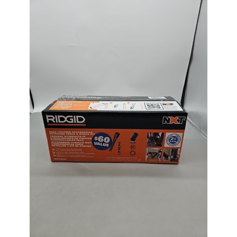 RIDGID 2-1/2 in. MAX2531 NXT Crevice Tool, Dusting Brush Shop Vacuum Attachments